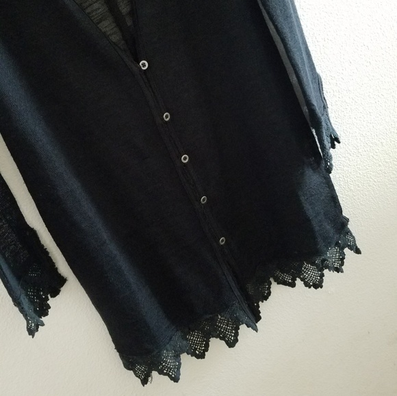 NWOT Free People Long Lace Cardigan - Picture 4 of 5